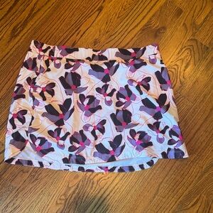 Floral Pink and Black Women’s Skort